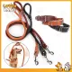 Lovinland Cool PU Leather Dog Collar and Leash Set Round Strong Pet Walking Training Leash for Small Medium Big Dog