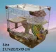 Cage size 27.7x20.5x19 cm plastic cage 2 layers hamster cage squirrel mouse hedgehog and small animal with pipe house running Bowl