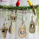BETOP Handmade Natural Straw Bird Nest Pigeon House Nest Bird Cage Outdoor Decorative Weaved Hanging Parrot Nest House Pet Bedroom
