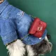 DY Loving Fashion Brand Dog Shoulder Bag Diamond Pattern Golden Chain Korean Style Dog Bag with Pin