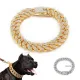 [YP] Dog Jewelry Collars For Dogs Cat Gold Link Chain Necklace Diamond Dog Collars Puppy Collar Zinc Alloy With Diamond Collar - Collars Harnesses amp; Leads - AliExpress