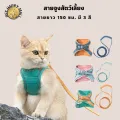 สายจูงแมว หมาสัตว์เลี้ยงสี่ขา ใหม่! Colorful Reflective สายจูงแมว สายจูงหมา ปลอกคอแมว