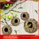 ZHUAFENGXI Yard Decoration Outside Spherical Natural Reed Grass Bird Nest Hand Woven Bird Nest Grass Bird Cage